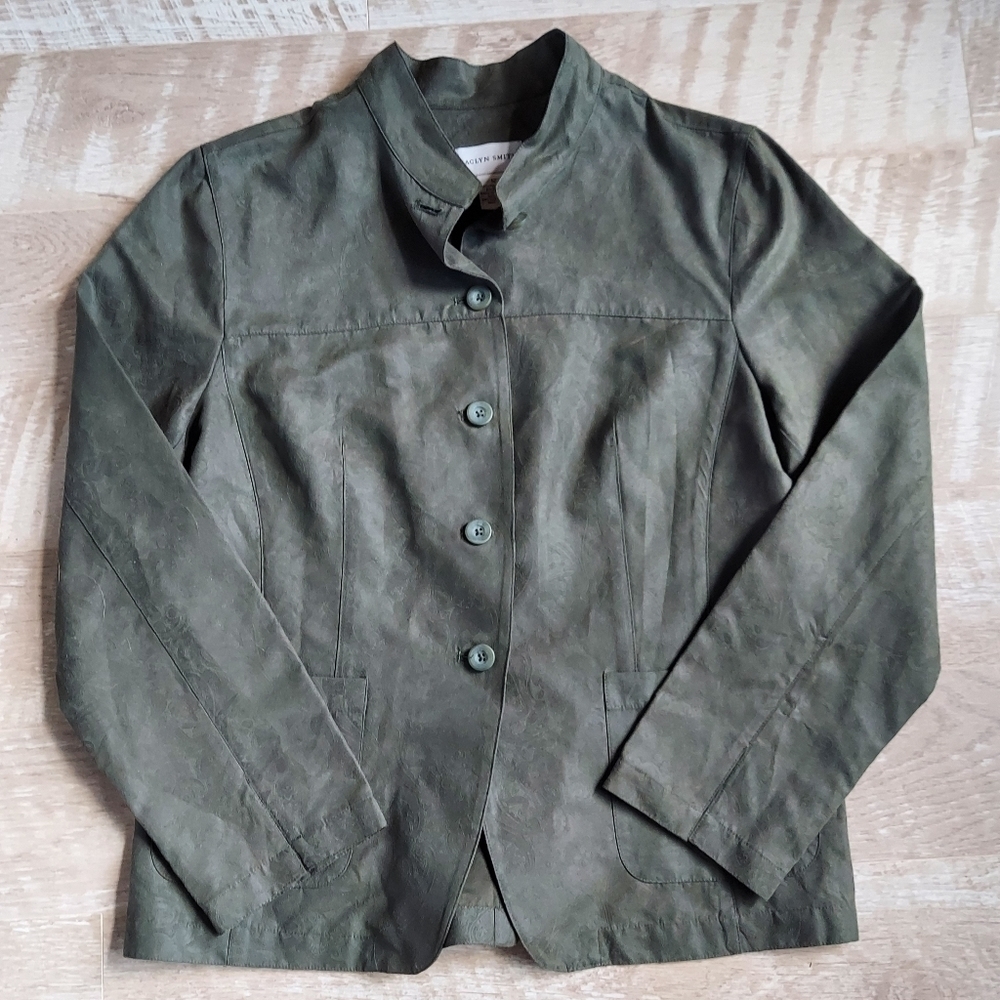 Jaclyn Smith Stand Collar Blazer Jacket - Picture 3 of 15
